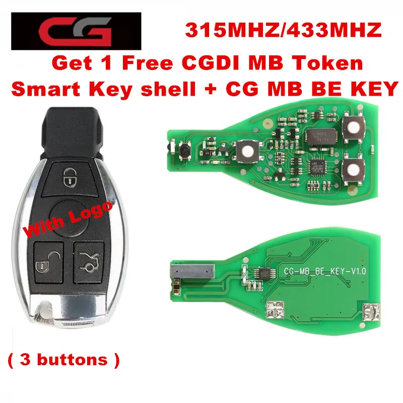 CG CGDI MB BE KEY pro 315MHZ/433MHZ Get 1 Free Token for CGDI MB work with Smart Key Shell 3 Button for Benz Perfectly with Logo
CG CGDI MB BE KEY pro 315MHZ/433MHZ Get 1 Free Token for CGDI MB work with Smart Key Shell 3 Button for Benz Perfectly with Logo