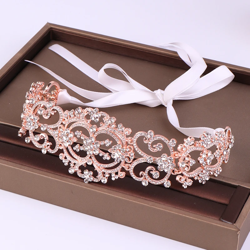 Rose Gold Crystal Rhinestone Tiara Headband Women Bride Hairbands Belt Headpiece Wedding Hair Accessories Bridal Hair Jewelry
Rose Gold Crystal Rhinestone Tiara Headband Women Bride Hairbands Belt Headpiece Wedding Hair Accessories Bridal Hair Jewelry