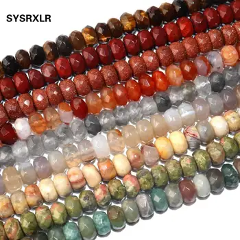 Free Shipping Natural Faceted Rondelle Stone Beads Hematite Agates Jaspers Spacer Beads 4 * 6 MM 5*8 MM DIY Bracelet Necklace
Free Shipping Natural Faceted Rondelle Stone Beads Hematite Agates Jaspers Spacer Beads 4 * 6 MM 5*8 MM DIY Bracelet Necklace