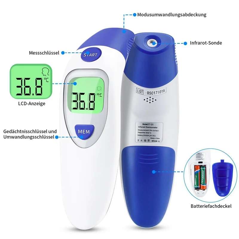 Baby Digital Thermometer Infravermelho Body Infrared Forehead Non-contact Diagnostic Tool Electronic Thermometer
Baby Digital Thermometer Infravermelho Body Infrared Forehead Non-contact Diagnostic Tool Electronic Thermometer