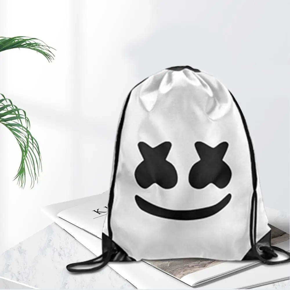 

Canvas Backpack Cute hot Cosplay DJ Marshmello Halloween Costumes Daily Knapsack Student Bag White Hot