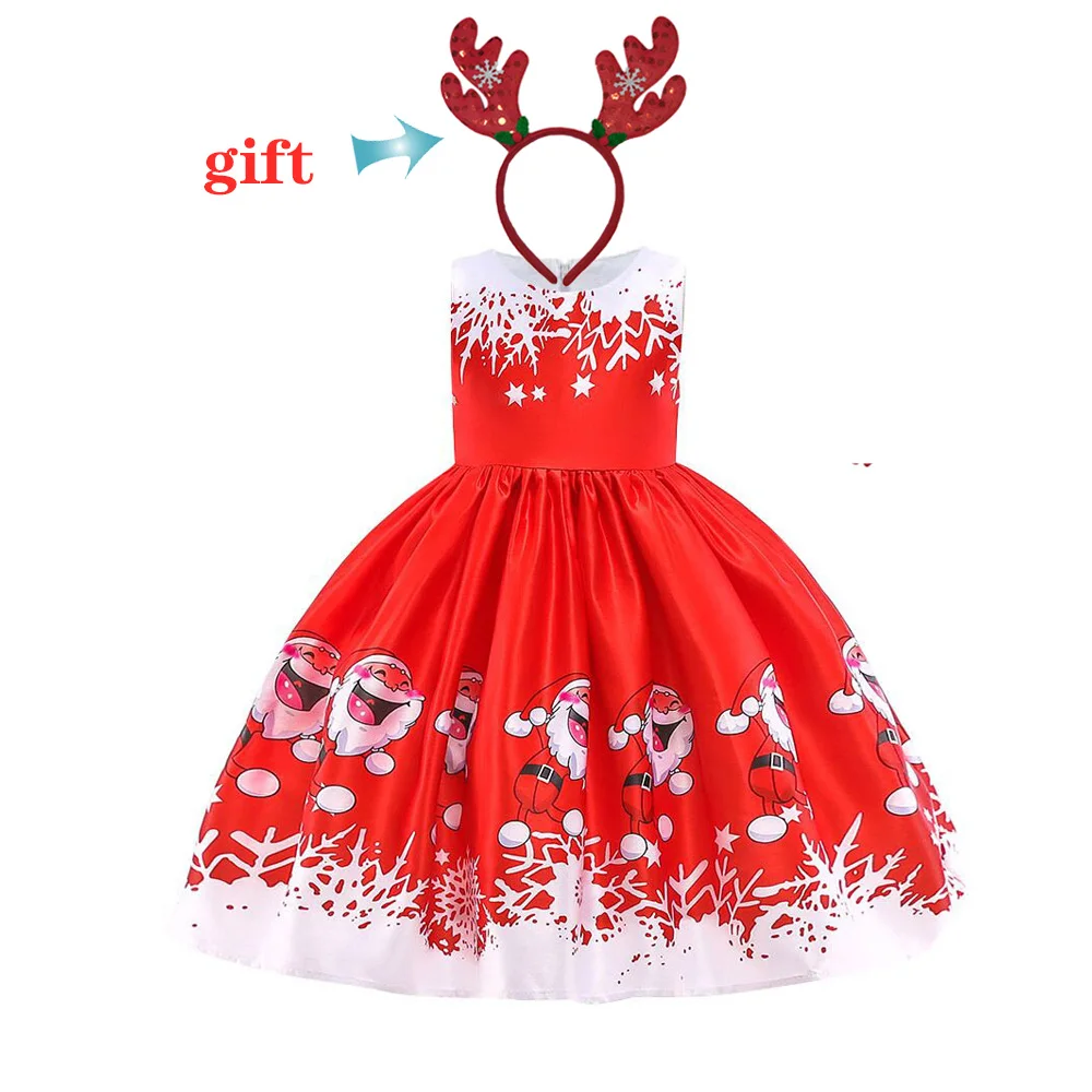 Модное платье принцессы на Рождество Хэллоуин для девочек дня рождения свадьбы