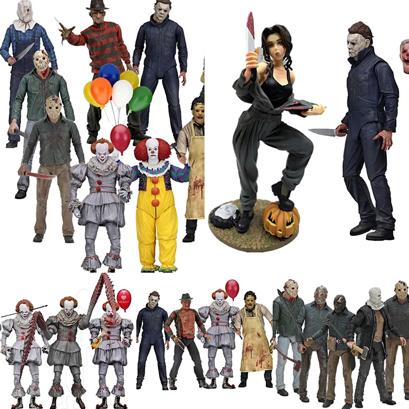 Original NECA Leather face Stephen King's John Freddy Krueger Pennywise Joker Michael Myers 13th Friday Jason Action Figure Toys
Original NECA Leather face Stephen King's John Freddy Krueger Pennywise Joker Michael Myers 13th Friday Jason Action Figure Toys
