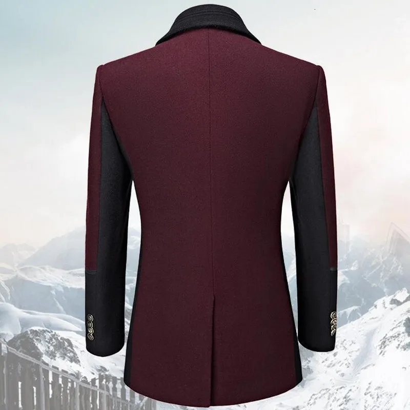 Smart Casual Long Sleeve Single Breasted Lapel Woolen Coats Autumn New Mixed Colors Patchwork Slim Fit Male Overcoats Plus Size
Smart Casual Long Sleeve Single Breasted Lapel Woolen Coats Autumn New Mixed Colors Patchwork Slim Fit Male Overcoats Plus Size