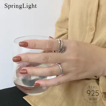 Springlight Vintage Multilayer Open Ring Real 925 Sterling Silver Creative Handmade Designer Fine Jewelry Rings for Women Gift
Springlight Vintage Multilayer Open Ring Real 925 Sterling Silver Creative Handmade Designer Fine Jewelry Rings for Women Gift