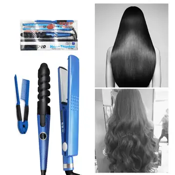 3 in 1 Hair Straightener Iron Curler Ceramic Flat Iron Electronic Nano Titanium Temperature Comb Hair Curling Straightening Sets
3 in 1 Hair Straightener Iron Curler Ceramic Flat Iron Electronic Nano Titanium Temperature Comb Hair Curling Straightening Sets
