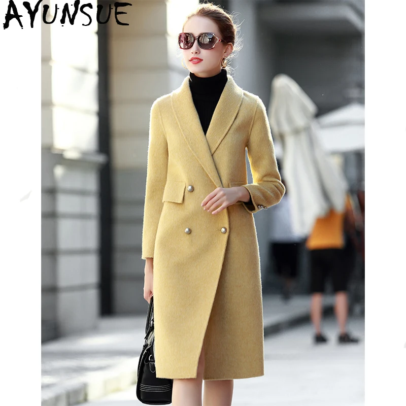 AYUNSUE Winter Jacket Women Real Wool Coat Female Alpaca Jacket Double Side Woolen Coats and Jackets Women Korean Outwear MY4227
AYUNSUE Winter Jacket Women Real Wool Coat Female Alpaca Jacket Double Side Woolen Coats and Jackets Women Korean Outwear MY4227