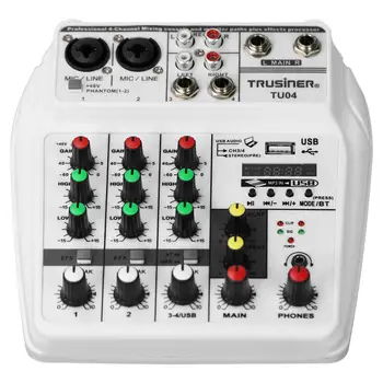 Kuulee Audio MixerConsole Record 48V Phantom Power Monitor AUX Paths Plus Effects 4 Channels Sound Mixing with USB
Kuulee Audio MixerConsole Record 48V Phantom Power Monitor AUX Paths Plus Effects 4 Channels Sound Mixing with USB