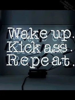 Neon Sign Wake Up KickAss Repeat glass tubes resterant decorate Coffee Home Write On Neon Sign Board Custom Business Signs Board
Neon Sign Wake Up KickAss Repeat glass tubes resterant decorate Coffee Home Write On Neon Sign Board Custom Business Signs Board