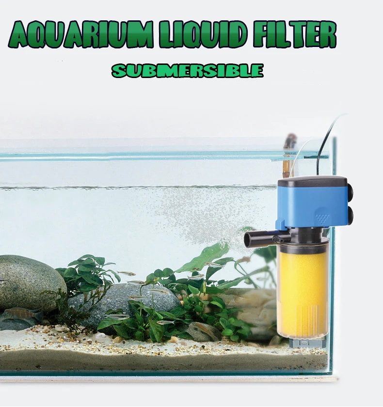 New 880L/H Aquarium Filter internal filter for fish tank submersible pump liquid filter aquarium accessory Sponge for cleaning
New 880L/H Aquarium Filter internal filter for fish tank submersible pump liquid filter aquarium accessory Sponge for cleaning