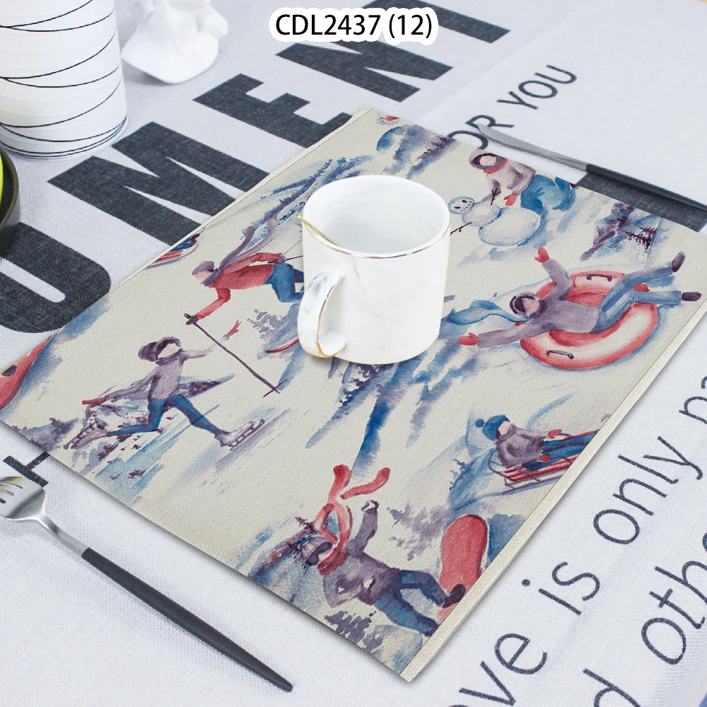 Architectural Pattern Snow Season Ski Printing Napkin Cloth Home Decoration Table Mat Cloth Tea Towel Coaster 42*32 Servilletas
Architectural Pattern Snow Season Ski Printing Napkin Cloth Home Decoration Table Mat Cloth Tea Towel Coaster 42*32 Servilletas