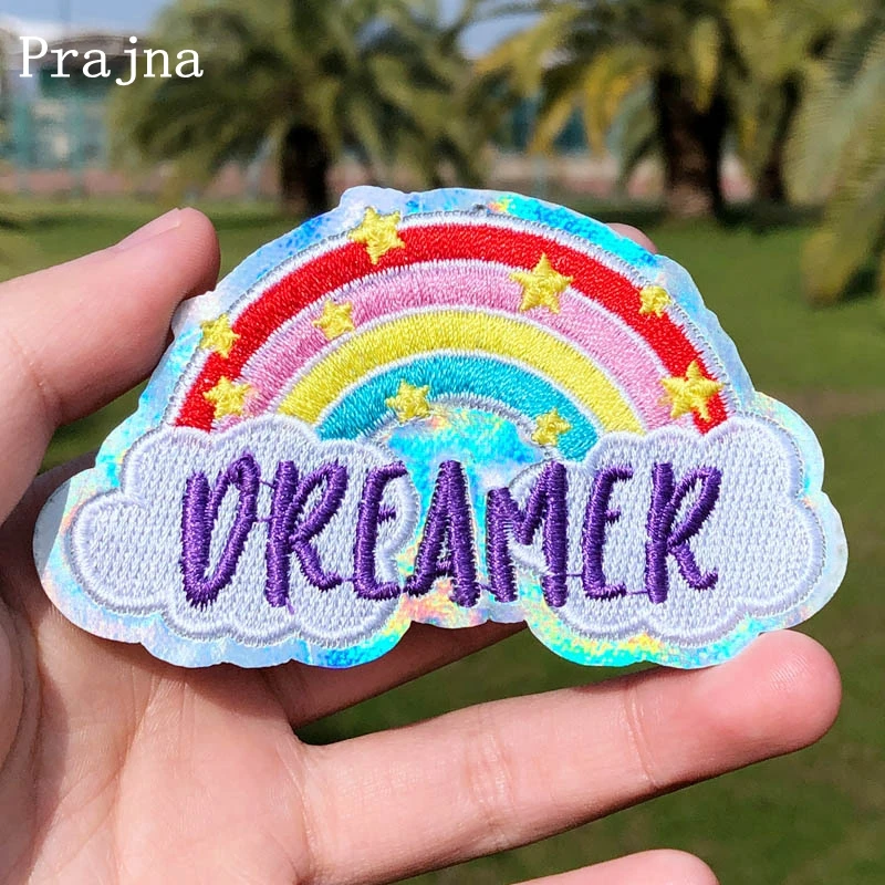 Prajna Magic Rainbow Patch Unicorn Cat Iron On Patches On Clothes Embroidered Patches For Clothing Stripes On Kids Jacket DIY
Prajna Magic Rainbow Patch Unicorn Cat Iron On Patches On Clothes Embroidered Patches For Clothing Stripes On Kids Jacket DIY