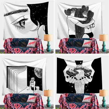 Art Pattern Black and White Tapestry Background Hanging Cloth Home Decoration Digital Printing Wall Hanging Cloth
Art Pattern Black and White Tapestry Background Hanging Cloth Home Decoration Digital Printing Wall Hanging Cloth