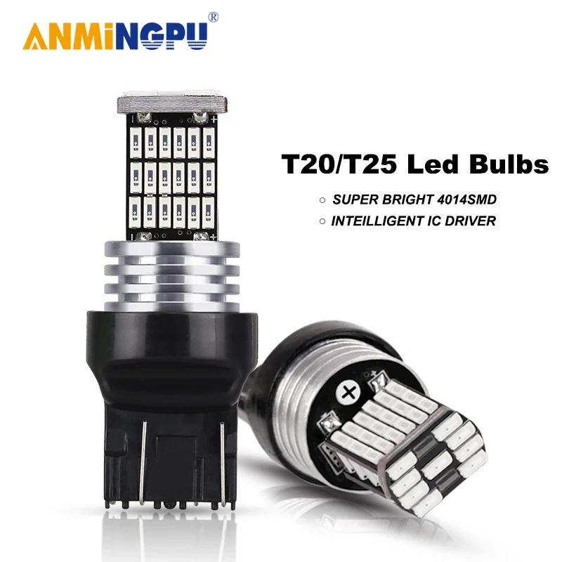 ANMINGPU 2x Signal Lamp T20 Led Canbus W21W 7440 7443 W21/5W 4014SMD T25 LED 3157 P27/7W 3156 P27W Brake Lights Reverse Lights
ANMINGPU 2x Signal Lamp T20 Led Canbus W21W 7440 7443 W21/5W 4014SMD T25 LED 3157 P27/7W 3156 P27W Brake Lights Reverse Lights