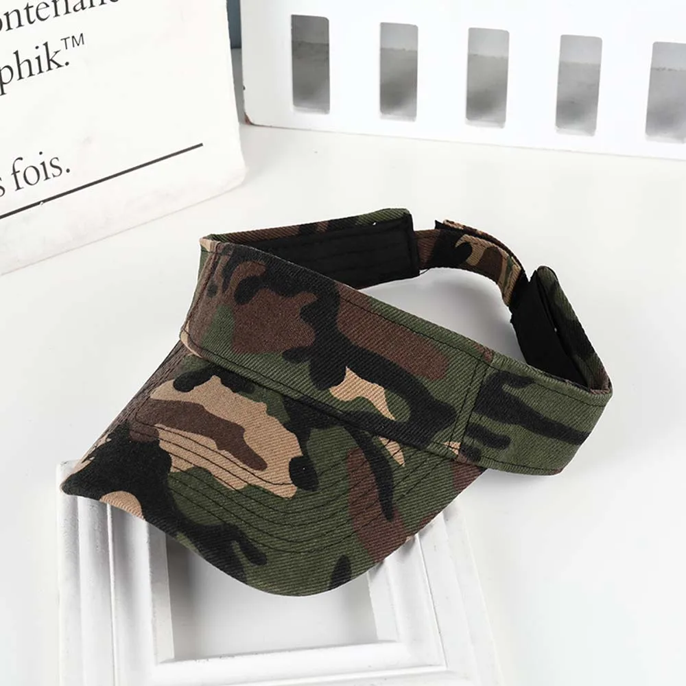 Sun Visor Hat Men Camouflage Outdoor Hunting Style Cap Empty Top Hat Adjustable Size Unisex Sun Hat Mountain Biking Cap Tourism
Sun Visor Hat Men Camouflage Outdoor Hunting Style Cap Empty Top Hat Adjustable Size Unisex Sun Hat Mountain Biking Cap Tourism