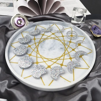 Star Moon Clock Dial Crystal Epoxy Resin Mold Lunar Eclipse Moon Phase Ornament Plate Silicone Mould DIY Crafts Making Tool 
Star Moon Clock Dial Crystal Epoxy Resin Mold Lunar Eclipse Moon Phase Ornament Plate Silicone Mould DIY Crafts Making Tool