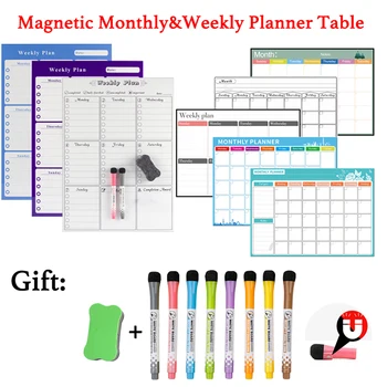A3 Size 11.7" X 16.5" Monthly Weekly Planner Calendar Table Magnet Fridge Stickers Daily Schedule Dry Erase White Boards
A3 Size 11.7" X 16.5" Monthly Weekly Planner Calendar Table Magnet Fridge Stickers Daily Schedule Dry Erase White Boards