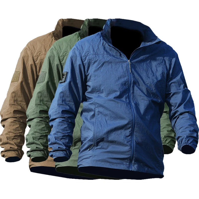 Summer Waterproof Quick Dry Tactical Skin Jacket Men Sunscreen Slim Fit Windbreaker Male Zipper Army Tactical Jackets Outerwear
Summer Waterproof Quick Dry Tactical Skin Jacket Men Sunscreen Slim Fit Windbreaker Male Zipper Army Tactical Jackets Outerwear