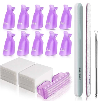 Teenitor Nail Polish Gel Remover Tools Kit with Nail Clips Nail Remover Pads Cuticle Pusher Nail Brushes Nail File Grits 120/180
Teenitor Nail Polish Gel Remover Tools Kit with Nail Clips Nail Remover Pads Cuticle Pusher Nail Brushes Nail File Grits 120/180