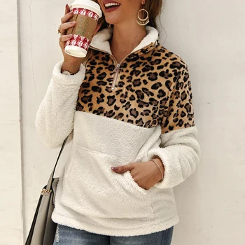 New Autumn Women Long Sleeve Fleece Loose Winter Warm Coat Casual Jumper Pullover Tops Leopard Women Jacket Casual Outerwear
New Autumn Women Long Sleeve Fleece Loose Winter Warm Coat Casual Jumper Pullover Tops Leopard Women Jacket Casual Outerwear