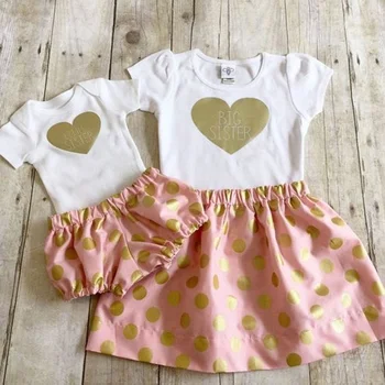 Little Sister and Big Sister Matching Outfit 2 Piece Short sleeve Sequin Heart Bodysuit and Shorts Set Clothes 
Little Sister and Big Sister Matching Outfit 2 Piece Short sleeve Sequin Heart Bodysuit and Shorts Set Clothes