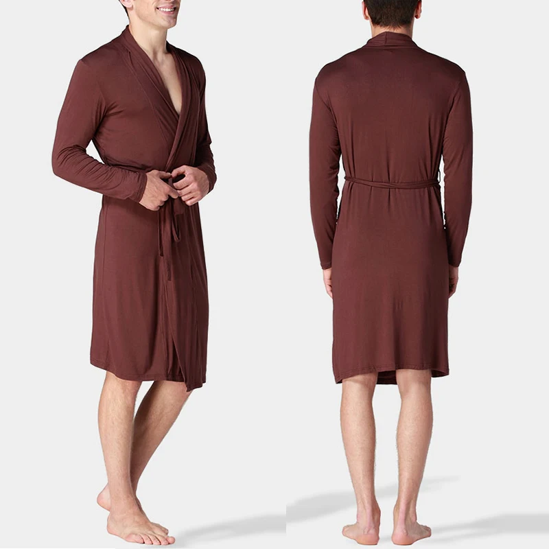 INCERUN Fashion Men Robes Plain V Neck Casual Kimono Soft Comfortable Bathrobes Long Sleeve Men Nightgown Homewear Plus Size 5XL INCERUN Fashion Men Robes Plain V Neck Casual Kimono Soft Comfortable Bathrobes Long Sleeve Men Nightgown Homewear Plus Size 5XL