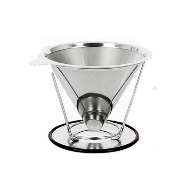 Coffee Maker Accessories Stainless Steel Reusable Cone-Style Kitchen Gadgets Coffee Filter Handmade Kitchenware 1 pcs
Coffee Maker Accessories Stainless Steel Reusable Cone-Style Kitchen Gadgets Coffee Filter Handmade Kitchenware 1 pcs