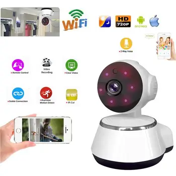 720P HD Wireless Wifi IP Camera Webcam Baby Pet Monitor CAM Pan Remote Home Security Night Vision Wifi Webcam With UK Plug
720P HD Wireless Wifi IP Camera Webcam Baby Pet Monitor CAM Pan Remote Home Security Night Vision Wifi Webcam With UK Plug