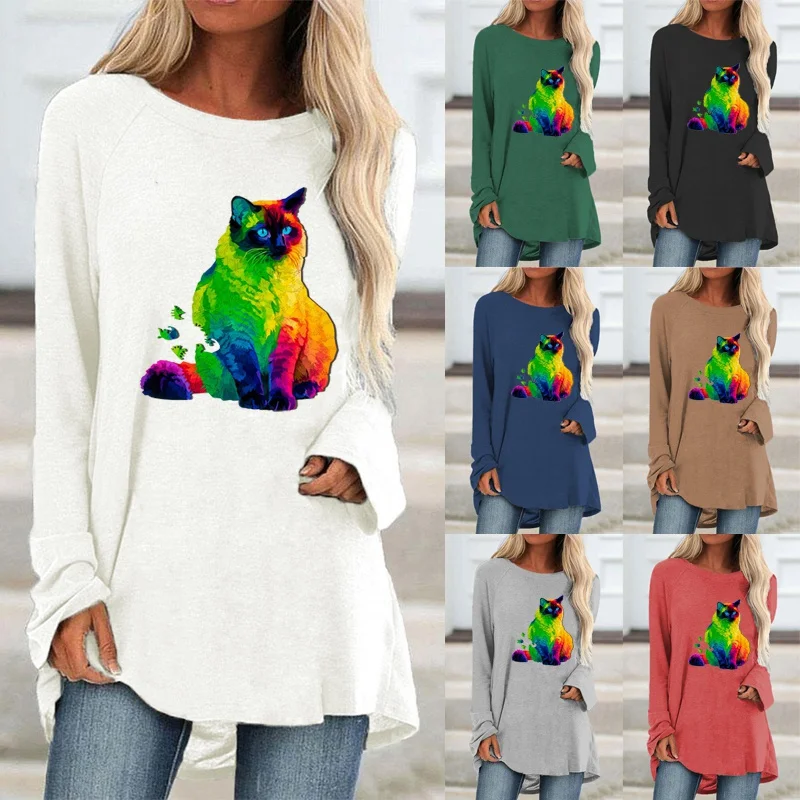 Autumn and Winter Women Clothing Plus Size Loose Shirt Fashion Printing Graphic Tee Long Sleeve Round Neck Pullover XS-5XL
Autumn and Winter Women Clothing Plus Size Loose Shirt Fashion Printing Graphic Tee Long Sleeve Round Neck Pullover XS-5XL