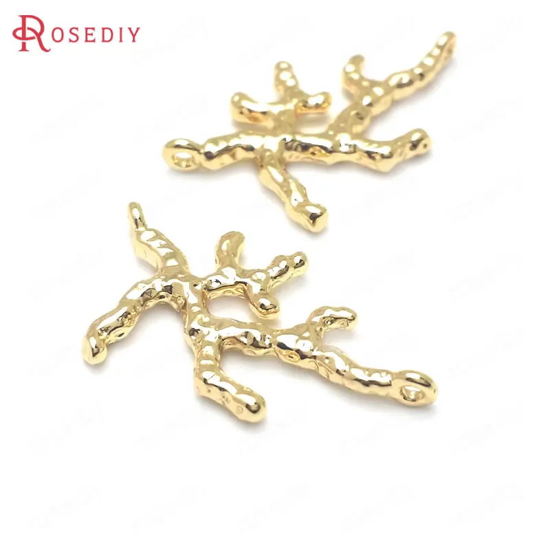 (36932)6PCS 26x14MM 24K Gold Color Brass 2 Holes Tree Branches Charms Pendants High Quality Diy Jewelry Findings Accessories
(36932)6PCS 26x14MM 24K Gold Color Brass 2 Holes Tree Branches Charms Pendants High Quality Diy Jewelry Findings Accessories