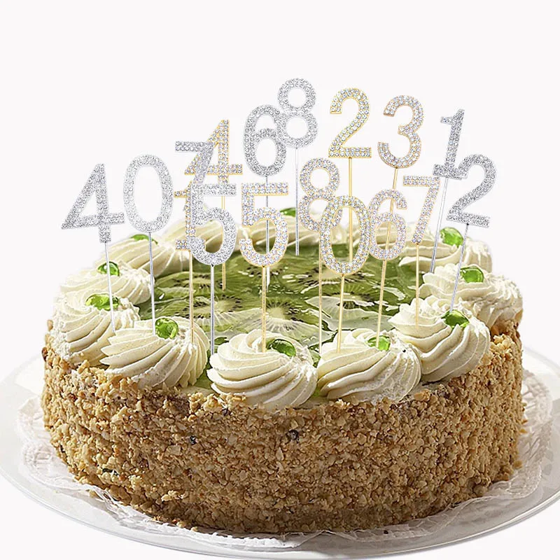 1pc Gold Silver Shiny Rhinestone Number Cake Topper for Kids Anniversary Birthday Party Baby Shower Decoration Supplies
1pc Gold Silver Shiny Rhinestone Number Cake Topper for Kids Anniversary Birthday Party Baby Shower Decoration Supplies