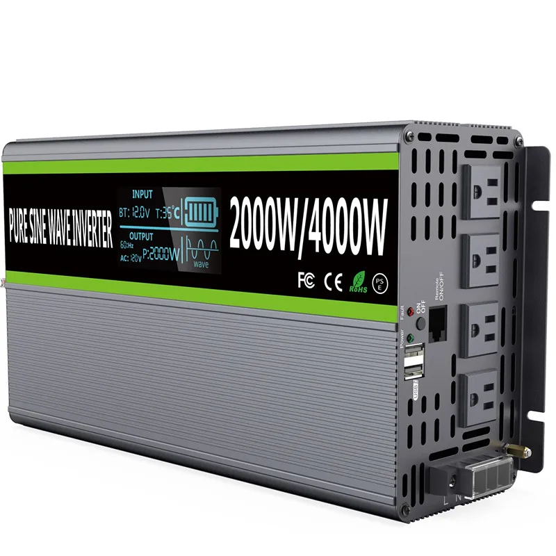 Pure Sine Wave inverter DC12V 24V to AC220V/110V 2000W 4000W solar inverter power Converter For Car Voltage transforme Inverter
Pure Sine Wave inverter DC12V 24V to AC220V/110V 2000W 4000W solar inverter power Converter For Car Voltage transforme Inverter
