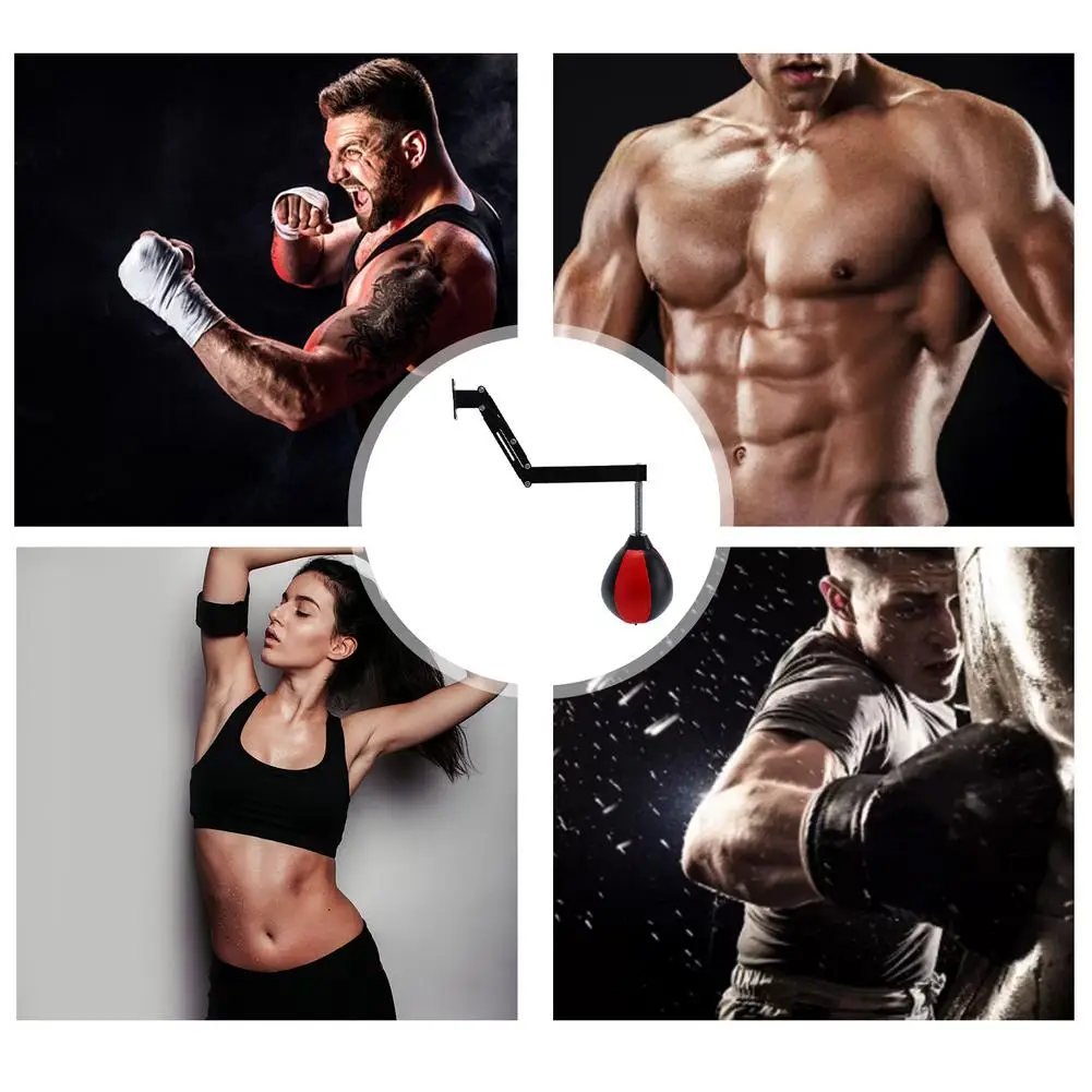 Generic Fitness Speed Balls Pear Boxing Punching Speed Bag Wall Mount