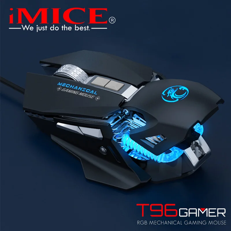 iMice T96 7200 DPI RGB Mechanical Gaming Mouse USB Wired Computer Gamer Optical Mice for Laptop PC Game Mouse Custom Macros
iMice T96 7200 DPI RGB Mechanical Gaming Mouse USB Wired Computer Gamer Optical Mice for Laptop PC Game Mouse Custom Macros
