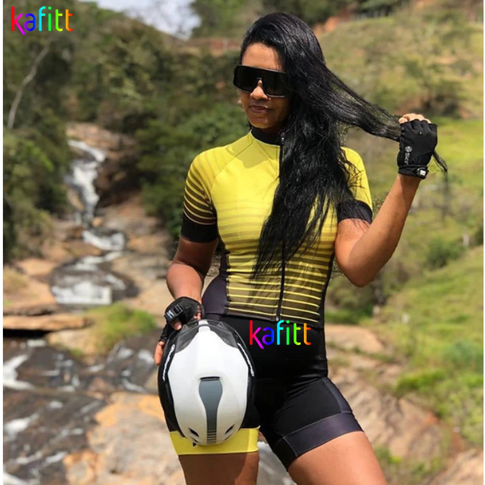 2022 Women's Clothes cycling sets Triathlon suit Short Sleeve skinsuit Sets quick dry Maillot Ropa Ciclismo jumpsuit gel pad
2022 Women's Clothes cycling sets Triathlon suit Short Sleeve skinsuit Sets quick dry Maillot Ropa Ciclismo jumpsuit gel pad