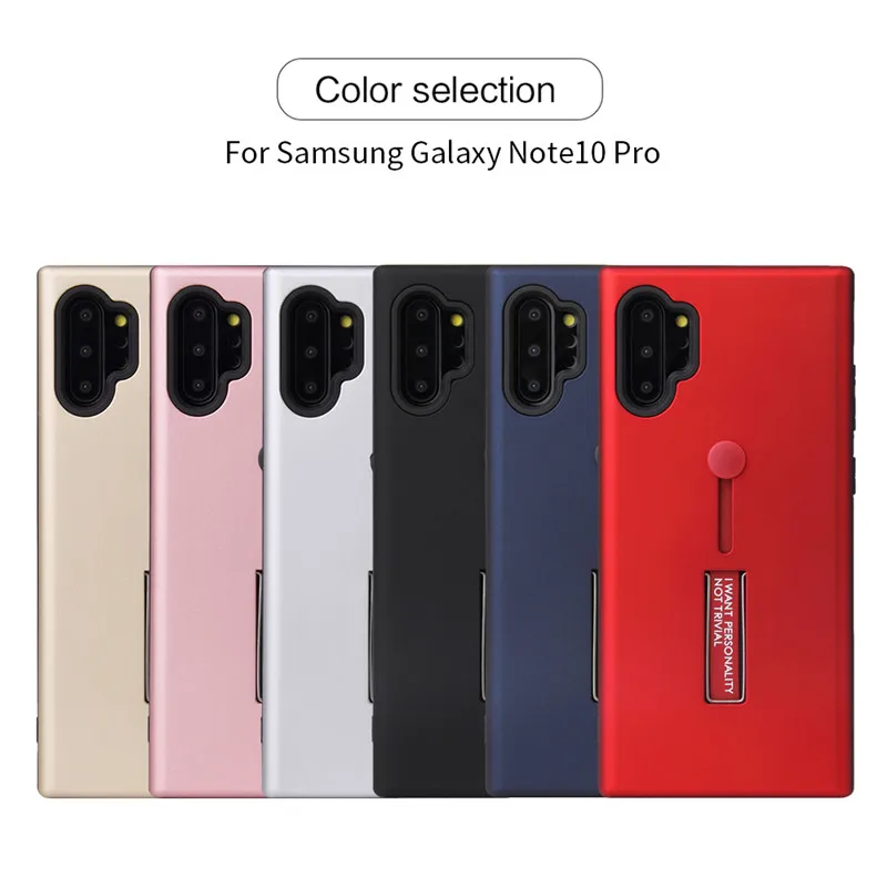 

For Samsung Galaxy Note 10 Plus ring stand holder Case Luxury Shockproof Silicone Bumper Cases Armor for Galaxy Note 10Pro Case