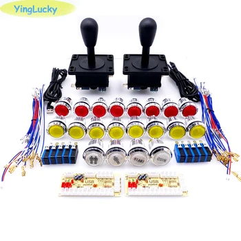 Arcade DIY Kit for 4/8 Way American Joystick Chrome LED Buttons for Pandora Boxed Console PC / Raspberry Pi
Arcade DIY Kit for 4/8 Way American Joystick Chrome LED Buttons for Pandora Boxed Console PC / Raspberry Pi