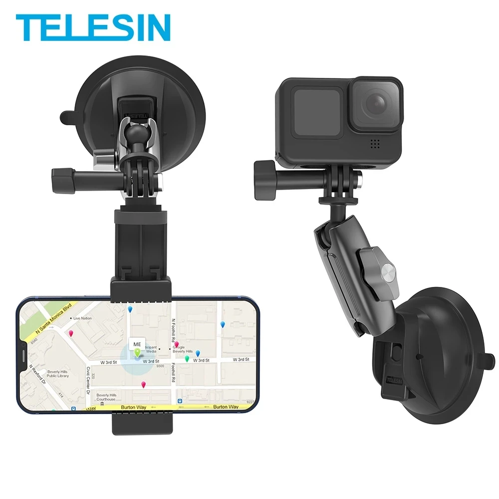TELESIN Car Phone Holder Suction Cup 360° Adjustable Universal 1/4 Standard Adapter For GoPro 11 12 DJI Action 3 4 iPhone 14 15
TELESIN Car Phone Holder Suction Cup 360° Adjustable Universal 1/4 Standard Adapter For GoPro 11 12 DJI Action 3 4 iPhone 14 15