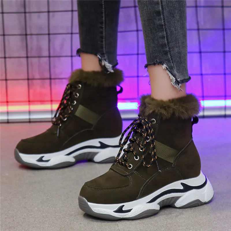 Rimocy Winter Thicken Plush Chunky Platform Sneakers Women Fashion Ladies Warm Faux Fur Snow Boots Thick Sole Casual Shoes Woman
Rimocy Winter Thicken Plush Chunky Platform Sneakers Women Fashion Ladies Warm Faux Fur Snow Boots Thick Sole Casual Shoes Woman