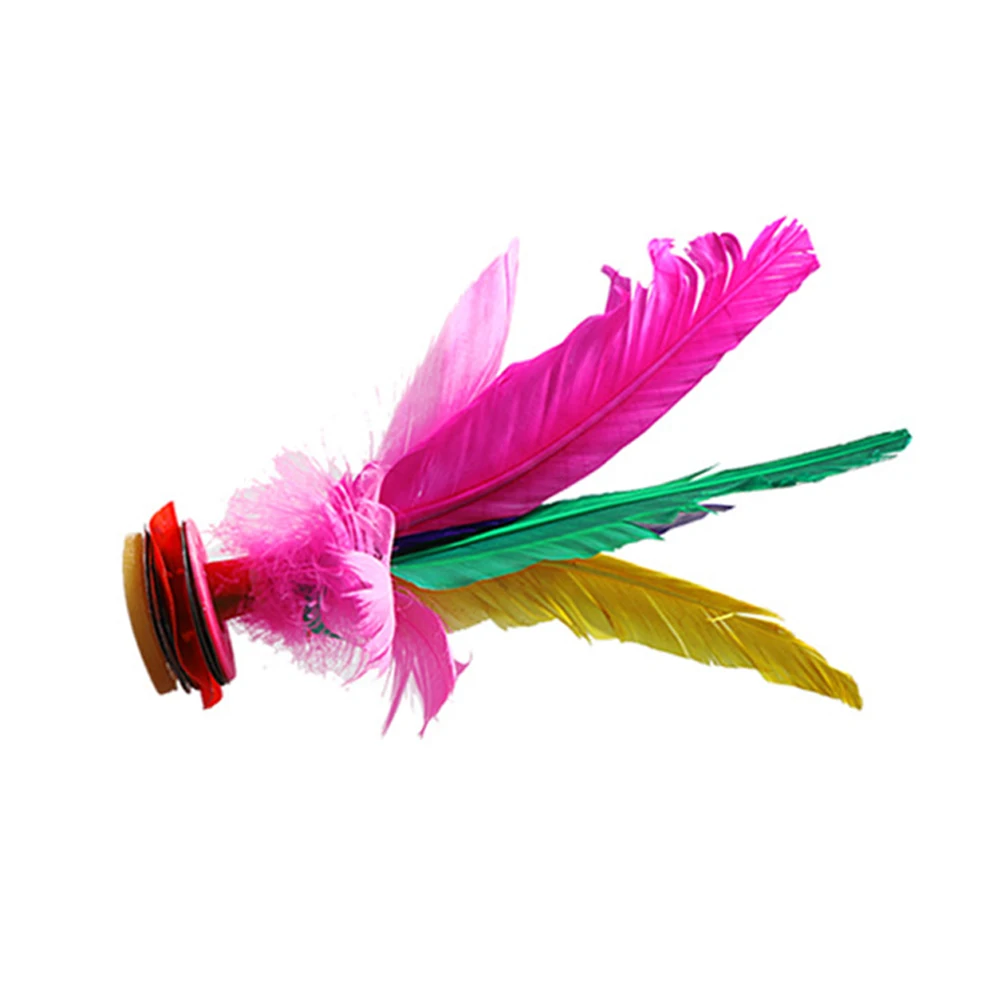 Colorful Chicken Feather Shuttlecock Foot Kick China Jianzi for Fitness Exercise