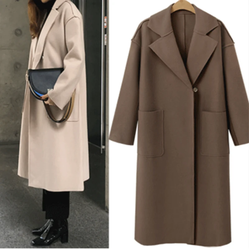 New 2019 Autumn Women Winter Jackets European Style Cashmere Ladies Basic Coats Long Sleeve Sashes Outerwear Wool&Blends Jacket
New 2019 Autumn Women Winter Jackets European Style Cashmere Ladies Basic Coats Long Sleeve Sashes Outerwear Wool&Blends Jacket