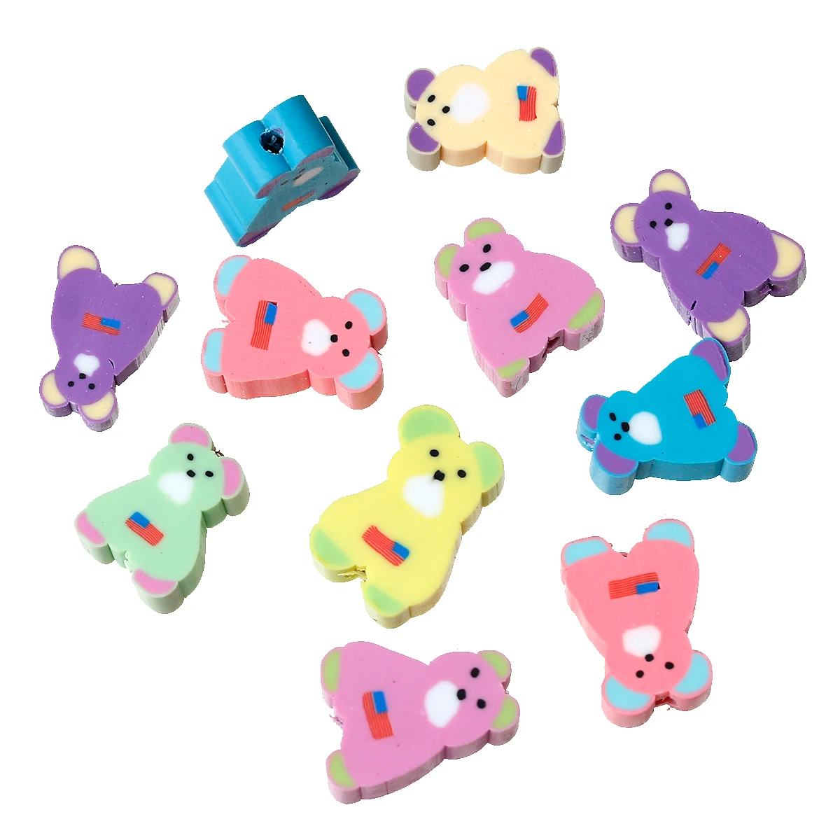 Bear Animal Polymer Clay Beads At Random Colors For DIY Jewelry Making Finding Accessories, 8 PCs
Bear Animal Polymer Clay Beads At Random Colors For DIY Jewelry Making Finding Accessories, 8 PCs