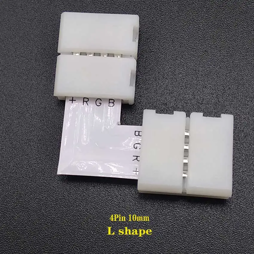 L Shape 2pin 8mm/10mm LED Light Strip Connector For connecting corner right angle 4pin 10mm 5050 RGB 3528 Solderless PCB Board
L Shape 2pin 8mm/10mm LED Light Strip Connector For connecting corner right angle 4pin 10mm 5050 RGB 3528 Solderless PCB Board