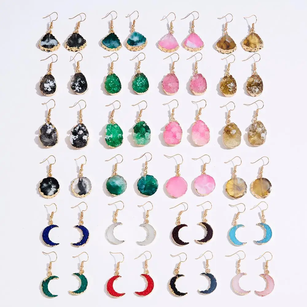 Personality Natural Stone Dangle Drop Earrings Resin Boho Ethnic Vintage Hanging Earrings 2019 For Women Statement Oorbellen
Personality Natural Stone Dangle Drop Earrings Resin Boho Ethnic Vintage Hanging Earrings 2019 For Women Statement Oorbellen