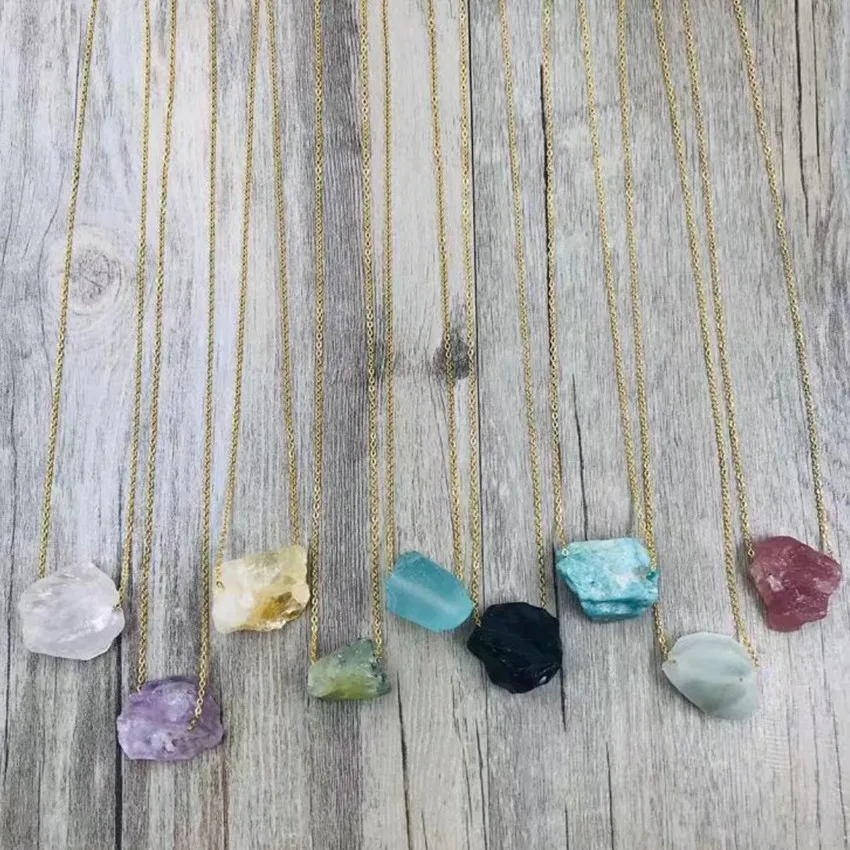 Wholesale 10 Pcs Light Yellow Gold Color Irregular Shape Stone Crystal Pendant Link Chain Necklace Charm Jewelry
Wholesale 10 Pcs Light Yellow Gold Color Irregular Shape Stone Crystal Pendant Link Chain Necklace Charm Jewelry