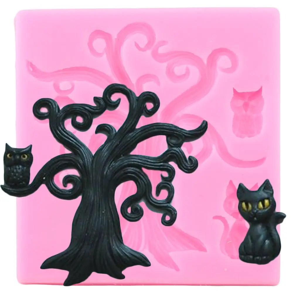 Halloween Cake Border Silicone Mold DIY Tree Branch Cat Owl Fondant Cake Decorating Tools Candy Clay Chocolate Gumpaste Moulds
Halloween Cake Border Silicone Mold DIY Tree Branch Cat Owl Fondant Cake Decorating Tools Candy Clay Chocolate Gumpaste Moulds