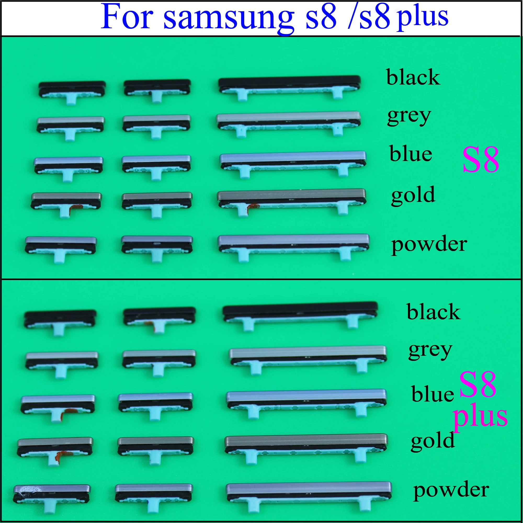 YuXi For Samsung S8 S8+/s8 plus G9500 G9550 volume Camera key button middle side button power turn on/off key button
YuXi For Samsung S8 S8+/s8 plus G9500 G9550 volume Camera key button middle side button power turn on/off key button