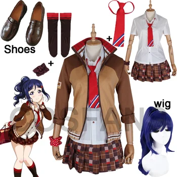 Love Live Sunshine Aqours Matsuura kanan Chocolate Valentine's Day School Uniform Coat Shirt Dress Outfit Cosplay Costumes Wigs
Love Live Sunshine Aqours Matsuura kanan Chocolate Valentine's Day School Uniform Coat Shirt Dress Outfit Cosplay Costumes Wigs