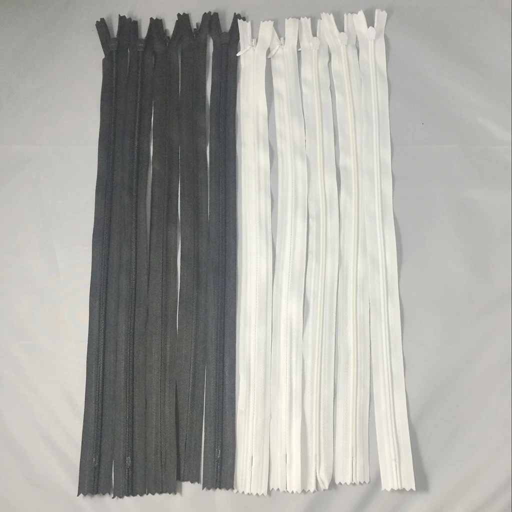 10 Pieces White Black Invisible Nylon Closed End Zip Zippers Clothing Zip Replacement for Sewing Craft Clothes Bags 10 Pieces White Black Invisible Nylon Closed End Zip Zippers Clothing Zip Replacement for Sewing Craft Clothes Bags