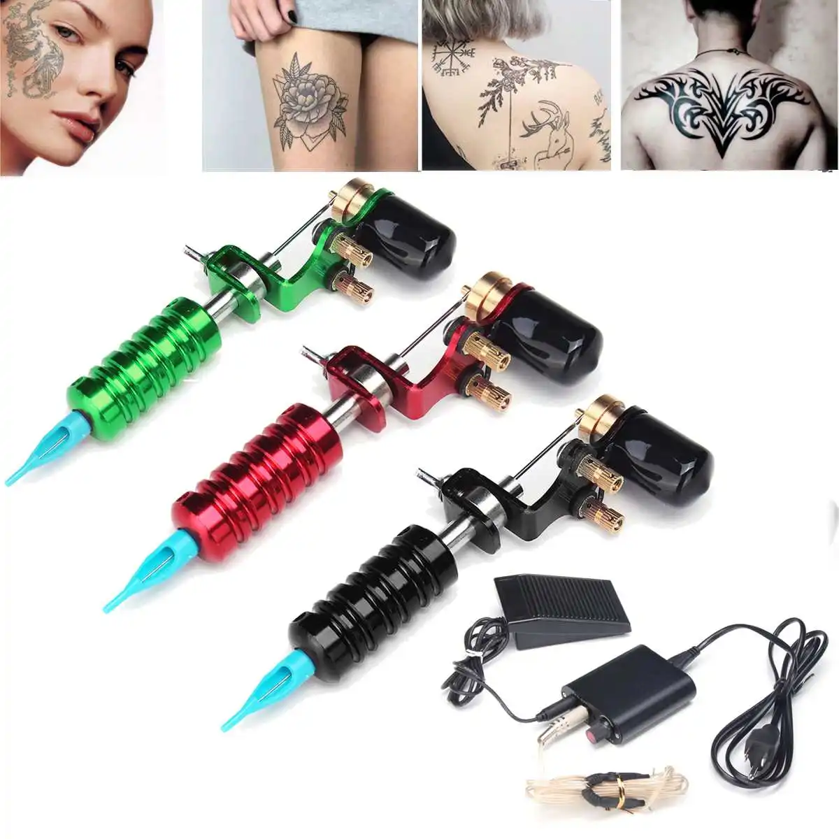 110V Complete Professional Rotary Tattoo Machine Guns Kit Rotary Tattoo Needles Machine Guns For Beginner Kit Power Supply
110V Complete Professional Rotary Tattoo Machine Guns Kit Rotary Tattoo Needles Machine Guns For Beginner Kit Power Supply